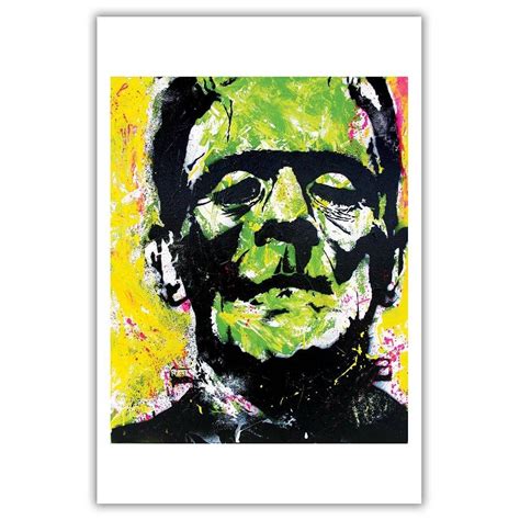 Frankenstein's Monster Art Print - Head - 12 x 18" | Atomic Horror