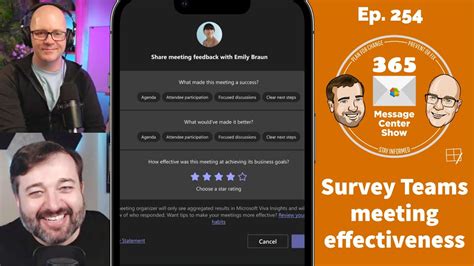 Survey Teams Meeting Effectiveness With Viva Insights 365 Message