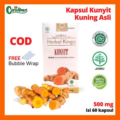 Jual Kapsul Kunyit Herbal King Isi Kapsul Bpom Kunyit Kuning