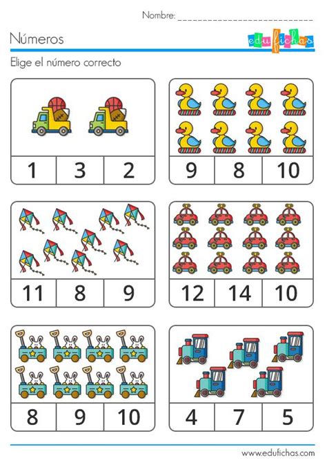 Fichas De NÚmeros Para Niños Recursos Educativos Gratis Numeros Para Niños Matemáticas Para