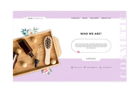 Free Vector Cosmetic Landing Page Template