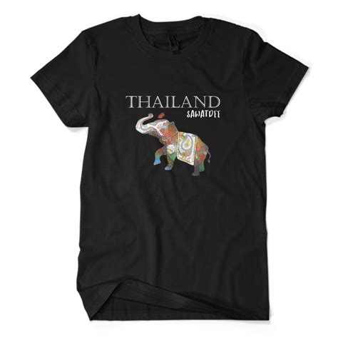 Jual Baju Thailand Sawatdee Gajah Kaos Wisata Liburan Thai Unisex