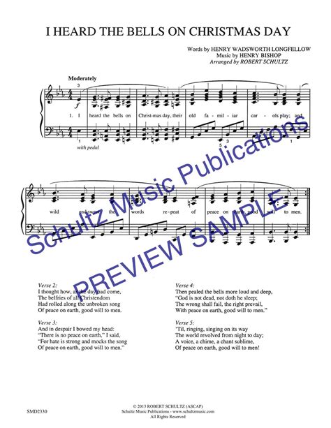 I Heard the Bells | Schultz Music Publications