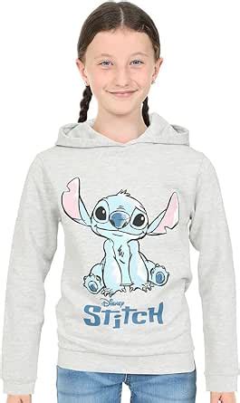 Disney Sweat Capuche Lilo Et Stitch En Coton Gris Pour Femmes Et