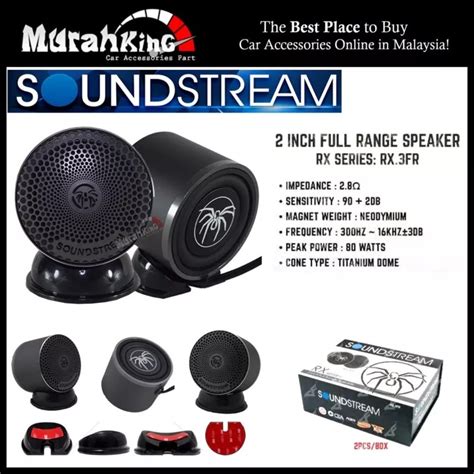 Soundstream Rx3fr Double Side Basstweeter Full Range Car Speaker Full