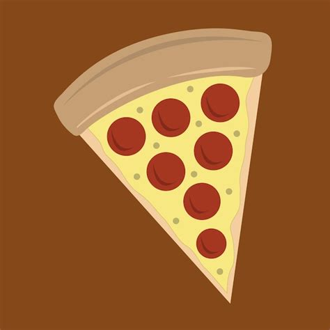 Ilustraci N De Rebanada De Pizza De Pepperoni Vector Premium