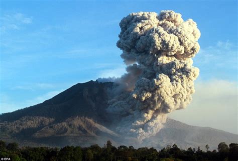 Indonesian Volcano Mount Sinabung Eruption Spews Out Lava And Ash For