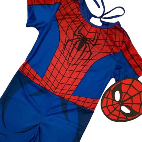 Roupa Do Homem Aranha Para Criança - Roupa Infantil Homem Aranha Fantasia Criança Com Mascara | Shopee Brasil