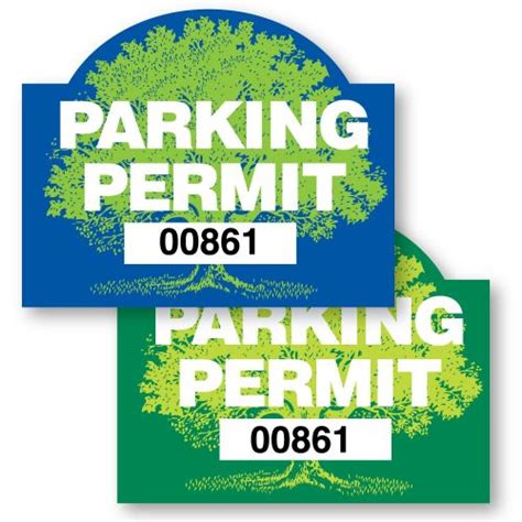 Parking Permit Inside Adhesive Rounded Arch Shape Great American Property