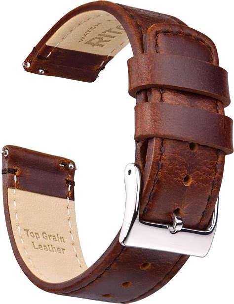 Ritche Quick Release Leather Watch Band Top Grain Leather Watch Strap