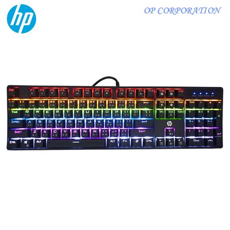 Hp Gk Mechanical Gaming Keyboard Shopee Thailand