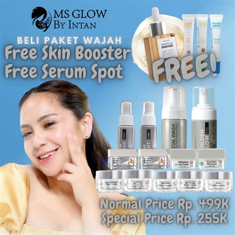 Jual Ms Glow Paket Skincare Perawatan Wajah Whitening Acne Luminous