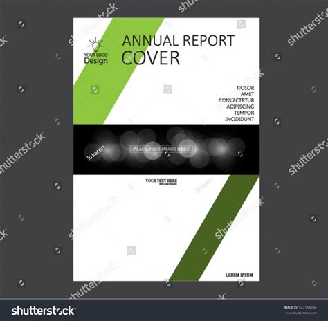 Annual Business Report Cover Template Booklet Royalty Free Stock Vector 542188246