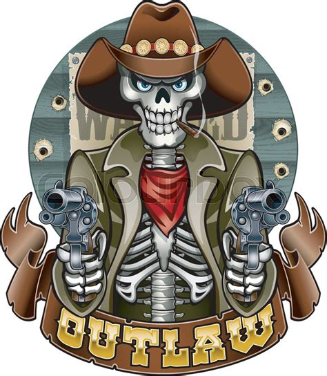 Outlaw Cowboy Skull