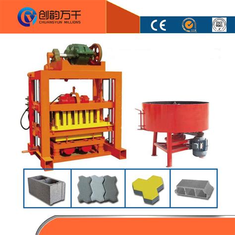 Qtj4 40 Cheap Manual Hollow Paver Block Brick Making Machine For Sale