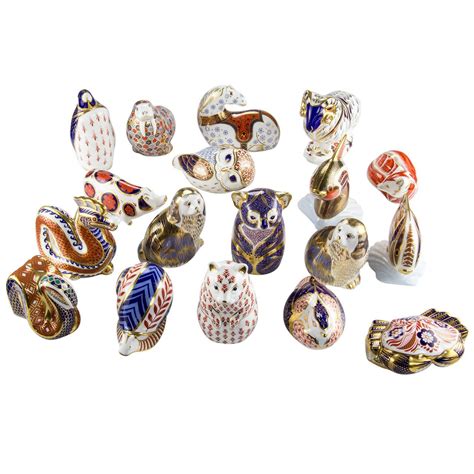 Royal Crown Derby Collection of 18 Porcelain Figurines England at ...