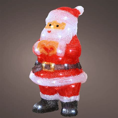 Pap Noel Luminoso Billy Blanco Fr O Led Iluminaci N De Navidad