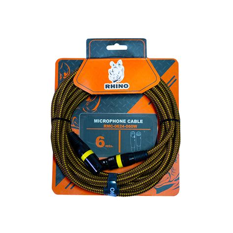 CABLE MICROFONO RHINO RMC 0624 060 XLR XLR 6M SEDA BROWN DoMiSol