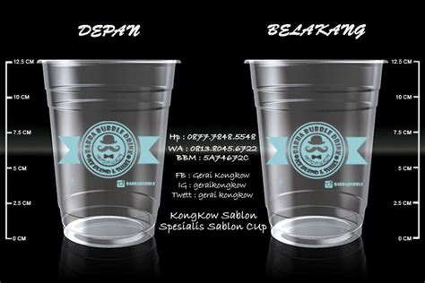 Desain Kemasan Minuman Cup Plastik Psd