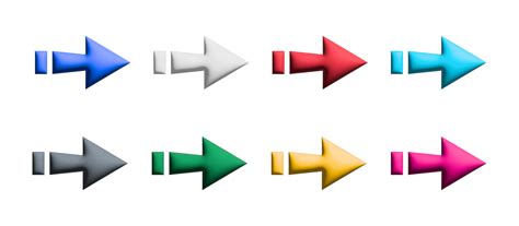 Arrows Big Colorful Set Icons Arrow Icon Arrow Cursor Modern Simple