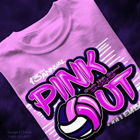 Volleyball Pink Out | Pink Volleyball Shirt Design Template