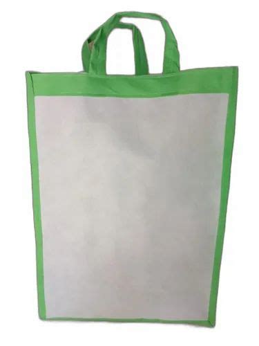 White And Brown Loop Handle Plain Non Woven Bag Capacity 10kg Size