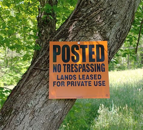 Semi Rigid Yellow Poly No Trespassing Posted Sign Minuteman Signs