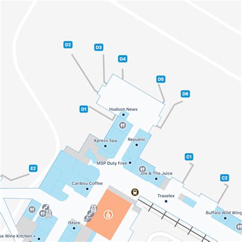 Minneapolis-St Paul Airport Concourse D Map & Guide