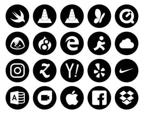 20 Social Media Icon Pack Including Microsoft Access Yelp Edge Search