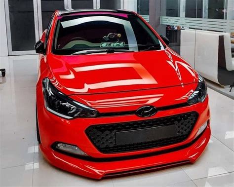 This Red Hot Modified Hyundai I20 Elite Has A Sinister Look