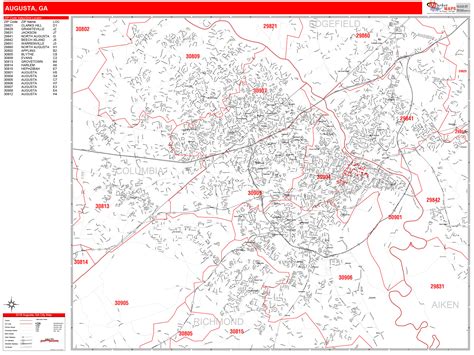 Augusta Zip Code Map