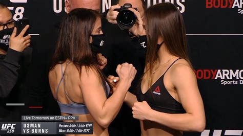 Maycee Barber Vs Alexa Grasso Weigh In Face Off UFC 258 Usman Vs