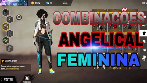 MELHORES COMBINAÇÕES DE ROUPAS NO FREE FIRE CALÇA ANGELICAL FEMININA SO