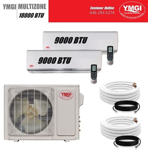 Ymgi Btu K K Zone Ductless Mini Split Air Conditioner Heat