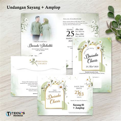 Jual Undangan Pernikahan Amplop Aesthetic Undangan Nikah Amplop Kasih