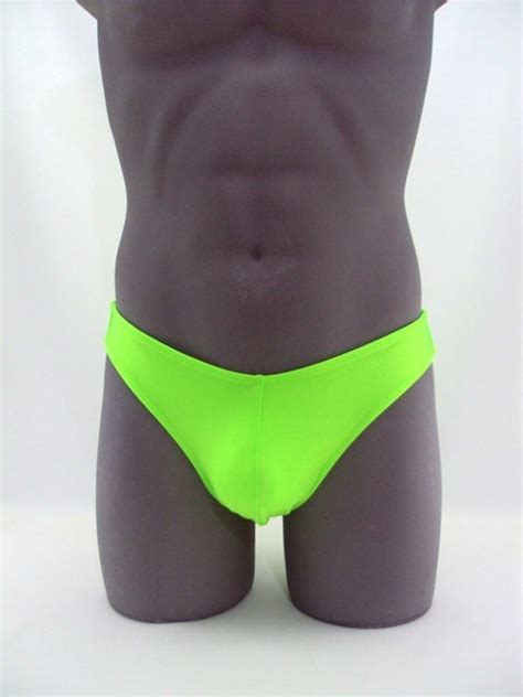 Tahitian Sexy Lime Green Men S Bikini Swimsuit No Drawstring Etsy