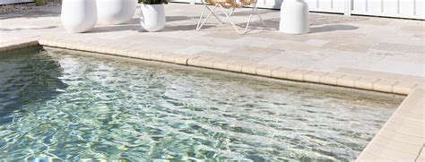 Shop Travertine Pool Tiles - Amber