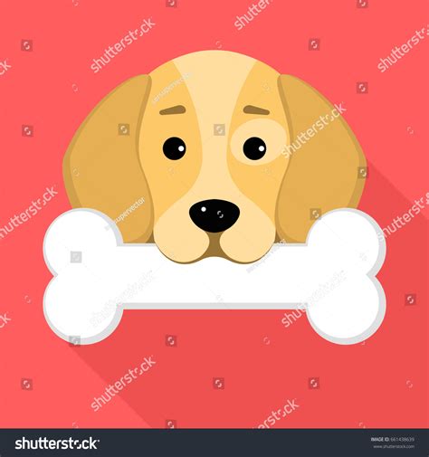 Beagle Dog Holds Bone His Mouth Stock Vector Royalty Free 661438639