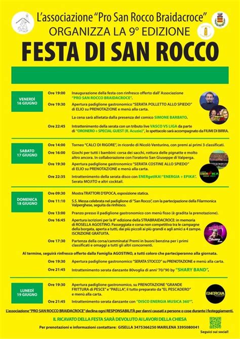 Festa Di San Rocco Visit Canavese