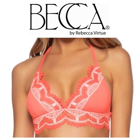 Becca Swim New Becca Delilah Crochet Halter Bikini Top Poshmark