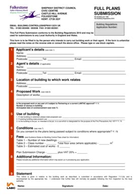 Fillable Online Shepway Gov Full Plans Form Shepway District Council