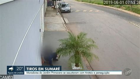 Câmeras de segurança registram disparos em rua de Sumaré portão é