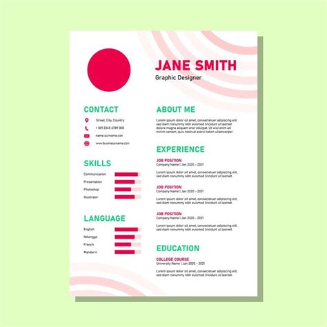 Download Pink And Green Creative Resume Template For Free Creative