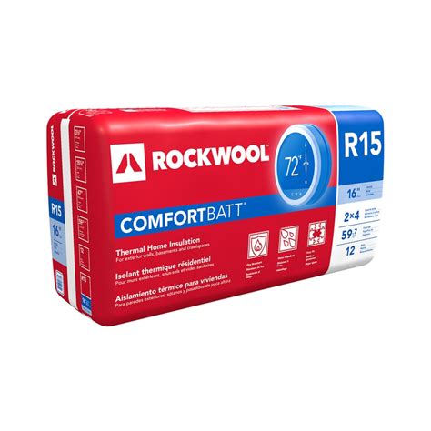 Rockwool Comfortbatt R 15 Stone Wool Batt Insulation With Sound Barrier 15 25 In W X 47 In L