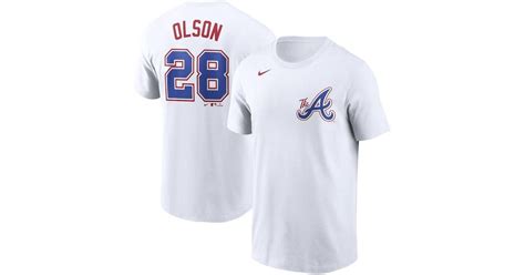 Nike Matt Olson White Atlanta Braves 2023 City Connect Name And Number