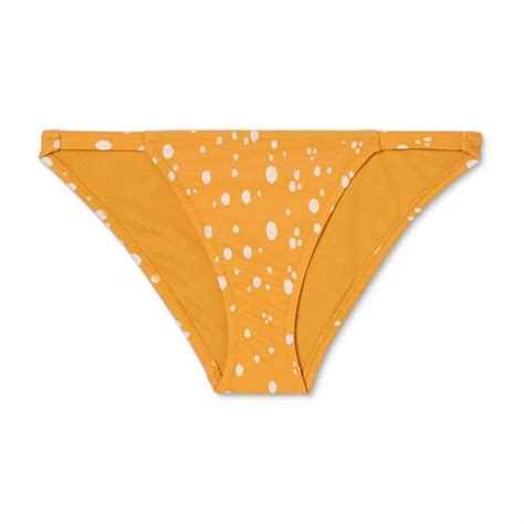 Kona Sol Swim Kona Sol Womens S 46 Yellow Dot Print Bikini Bottom