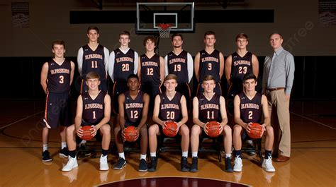 Image Of A Basketball Team Posing For A Team Picture Background, Team ...