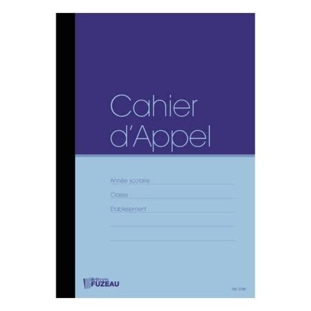 CAHIER D APPEL PAR CLASSE AVEC 90 LIASSES AUTOCOPIANTES PREDECOUPEES