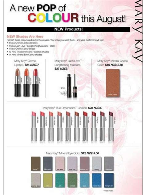 Mary Kay Lipstick Replacement Chart