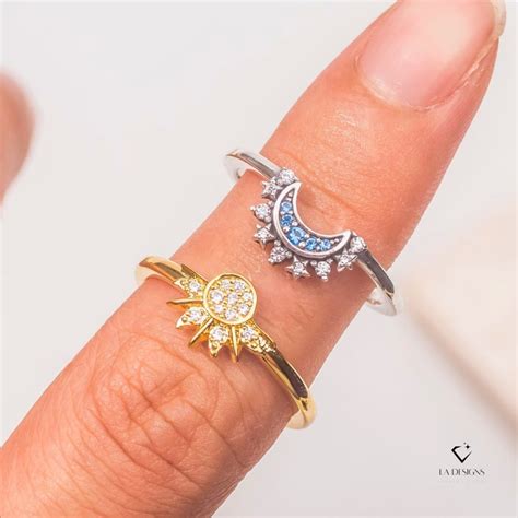 Magic Sun Moon Pandora Ring Celestial Couple Pandora Rings Etsy